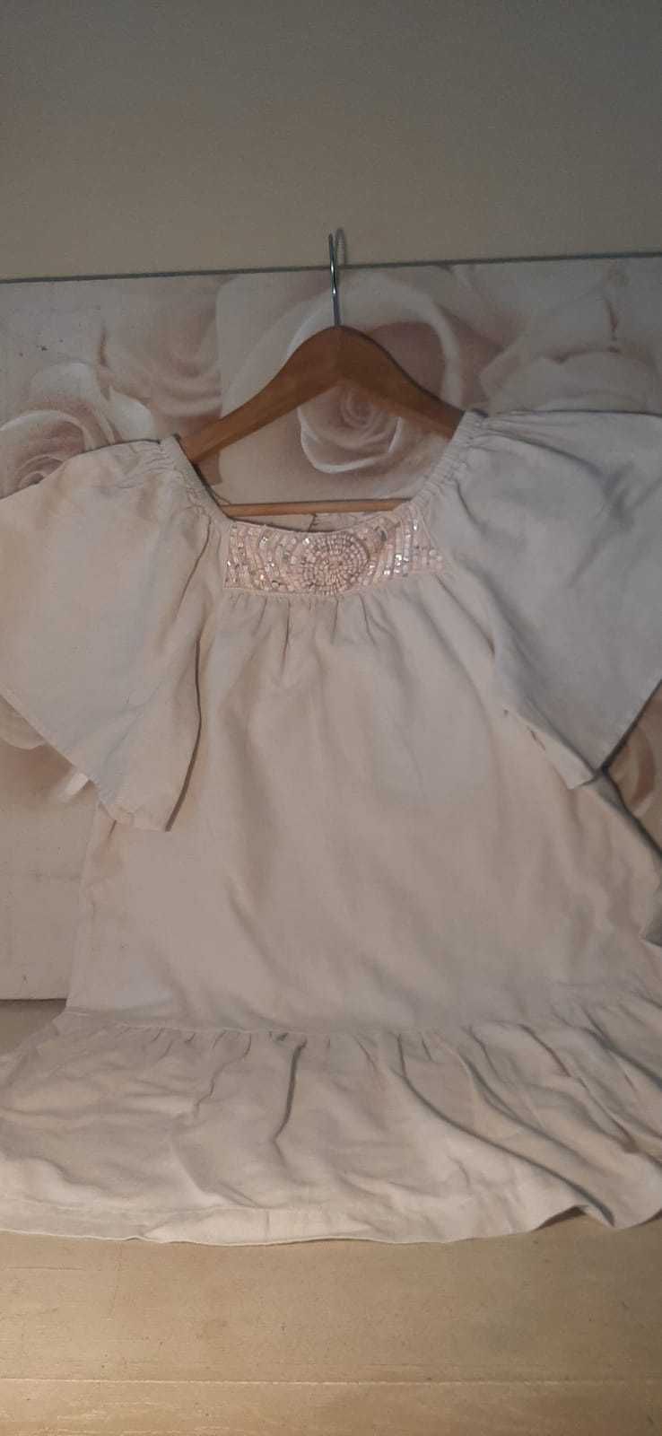vestido de menina cor natural 11/12anos