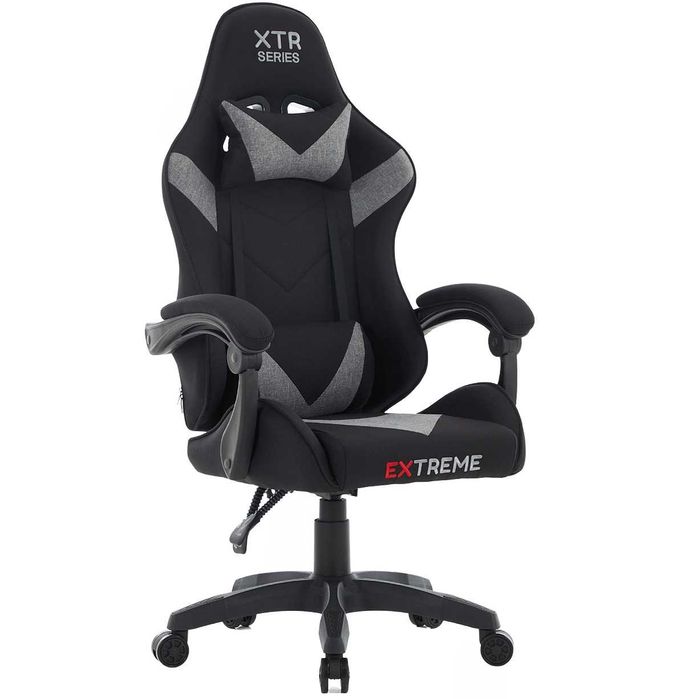 Fotel Gamingowy dla graczy tkanina EXTREME XTR Dark Gray