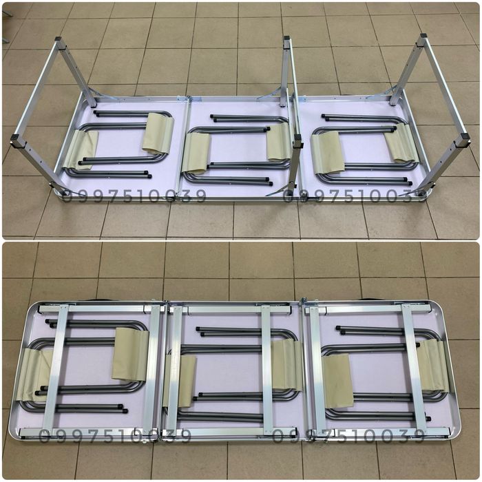 => Стол 180 см + 6 стульев | Усиленный для пикника туристический склад