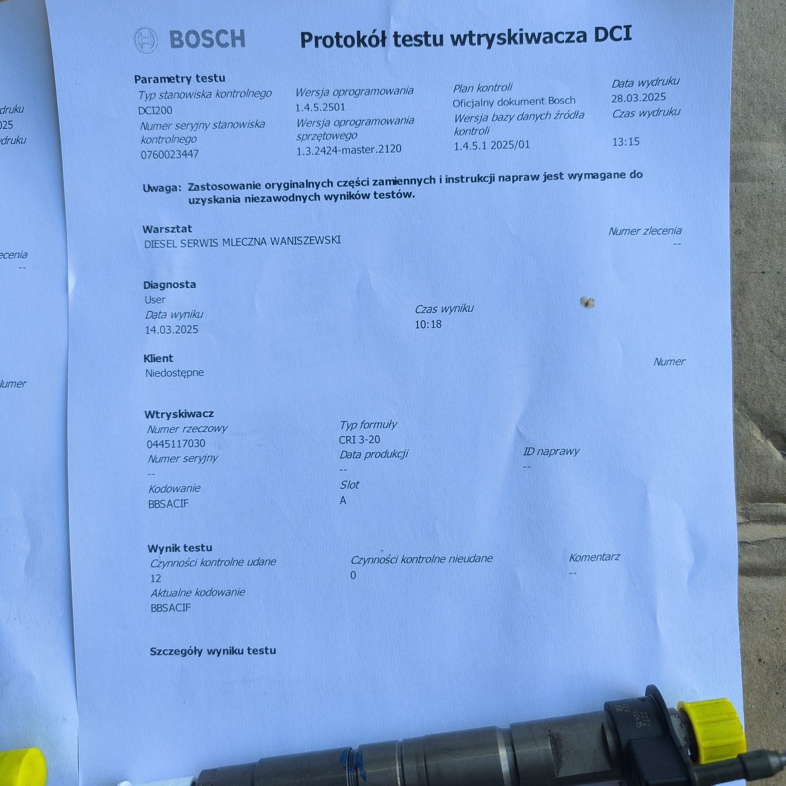 Wtryskiwacz wtrysk  BMW F10 f11 f15  f06 f12 f13 3.0d n57 313 km