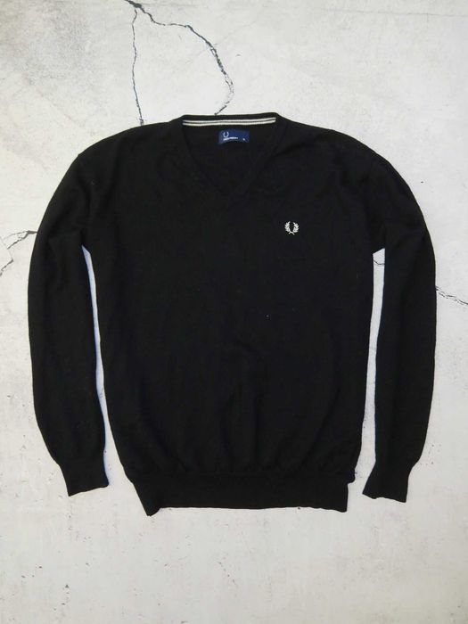 Fred Perry sweter wełniany w serek XL