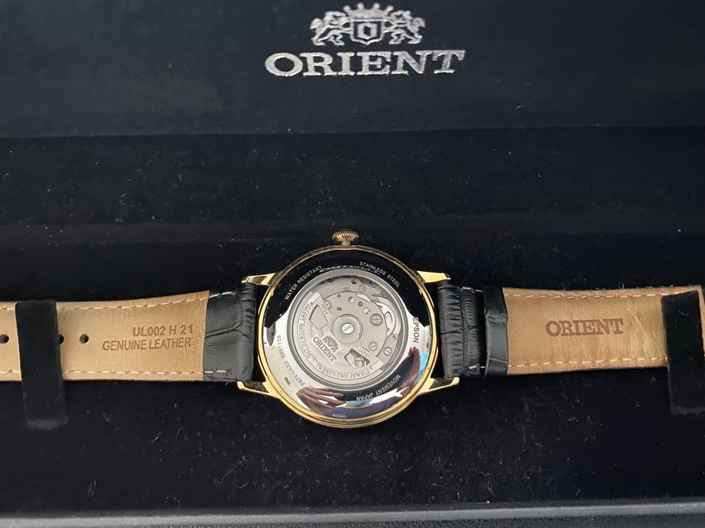 Relógio Orient Automático de Caixa Dourada