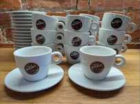 6x filiżanka i talerzyk Caffe Vergnano białe 150ml