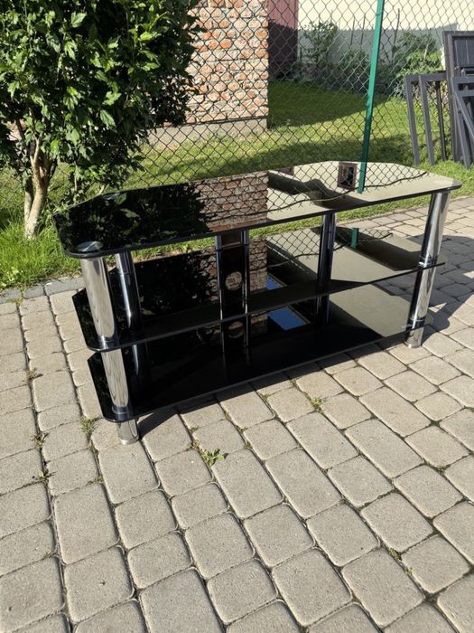 Стіл під телевізор тумба під TV скляна тумба