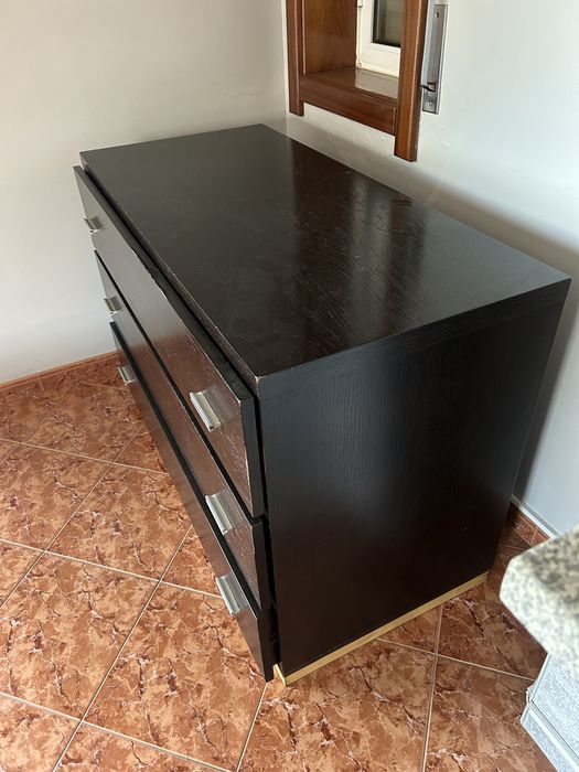 Mobília quarto casal madeira preta