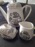 Conjunto de chá em porcelana