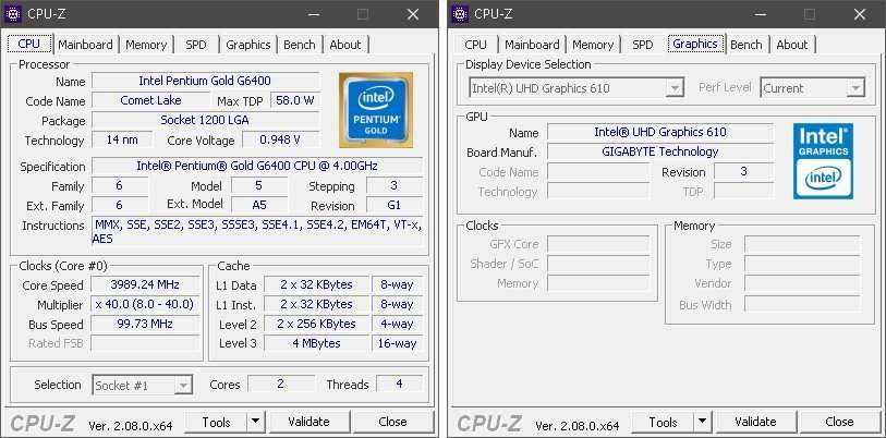 Procesor Intel Pentium Gold G6400 2(4)x4GHz /4MB +chłodzenie +zasilacz