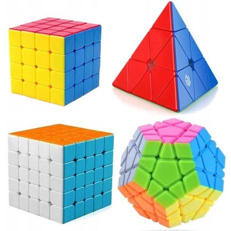 ZESTAW 4w1 KOSTKA RUBIKA 4x4 5x5 Pyraminx Megaminx NOWE кубик Рубика
