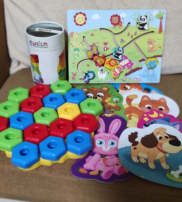 Набір іграшок Мозаїка, піраміда - балансир, лабіринт, пазли