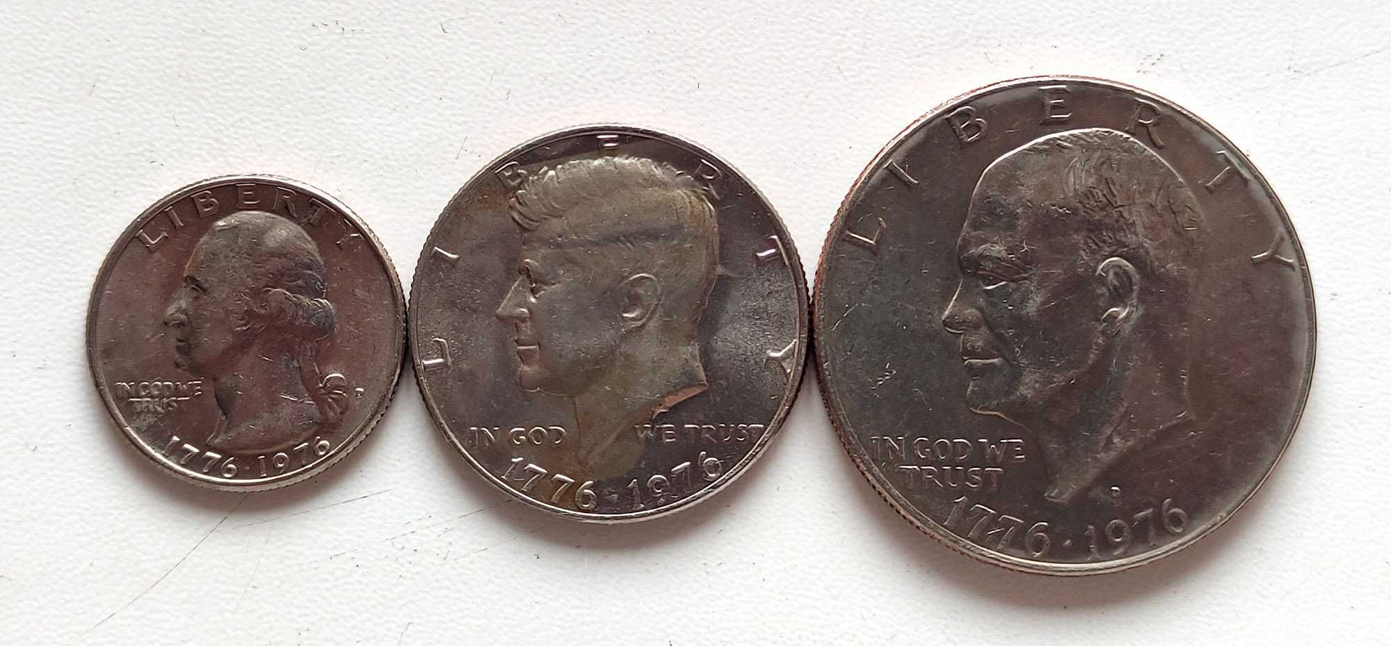 Юбилейные монеты США, 1976, 200 лет Независимости, 3 шт