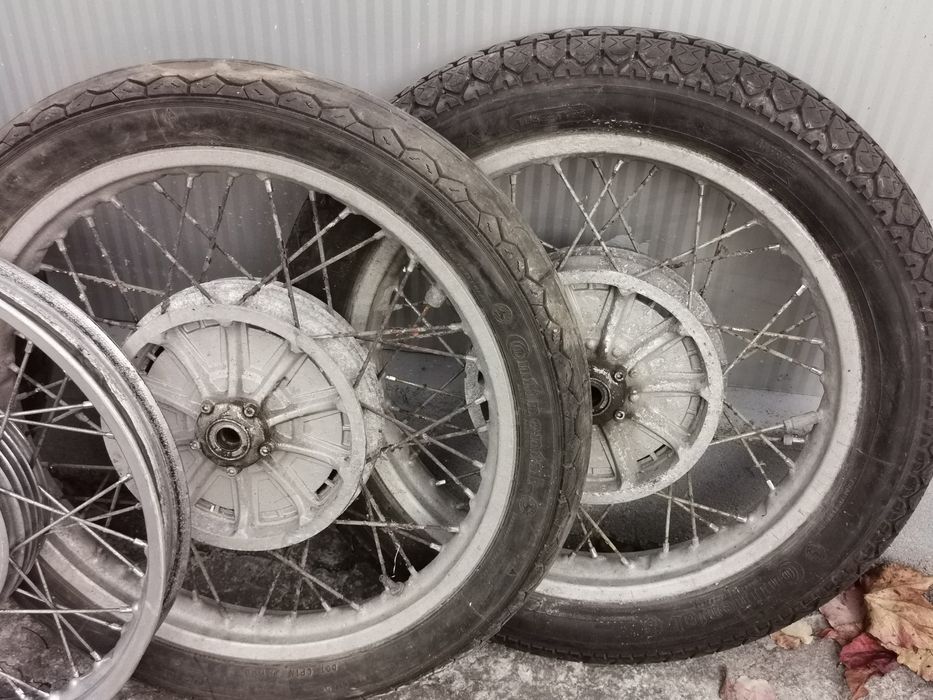 Koła szprychowe, aluminiowe śnieżynki, bęben, tarcza BMW r75 r80 r100