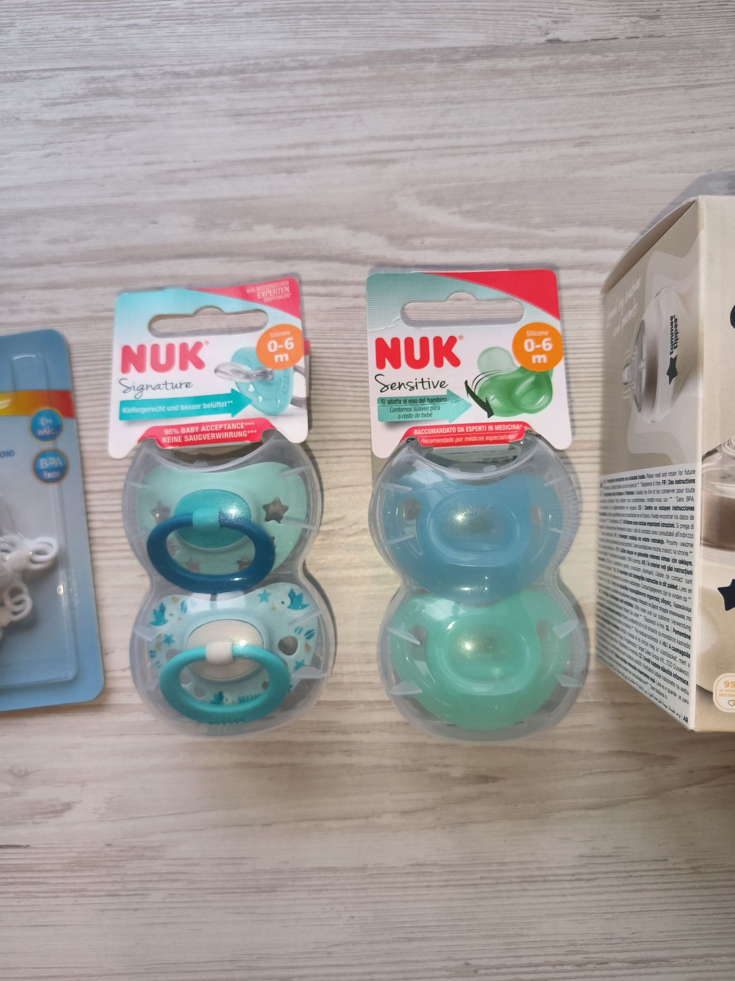 Бутылочка, соски nuk, пустышки nuk, держатель для соски