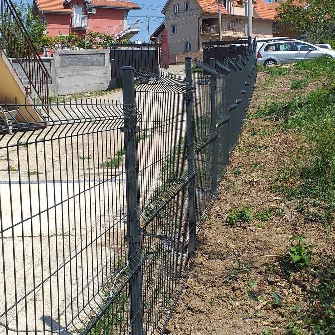 Ограждение евро забор паркан сетка секция метал калитка ворота.Завод