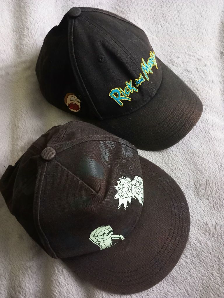 Dwie czapki z daszkiem Rick and Morty