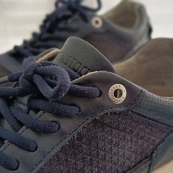 Биркенштоки оригінал ортопедичні шкіряні кросівки Birkenstock 38 сині