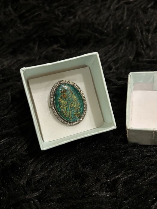 Кільце під вінтаж камея сухоцвіт