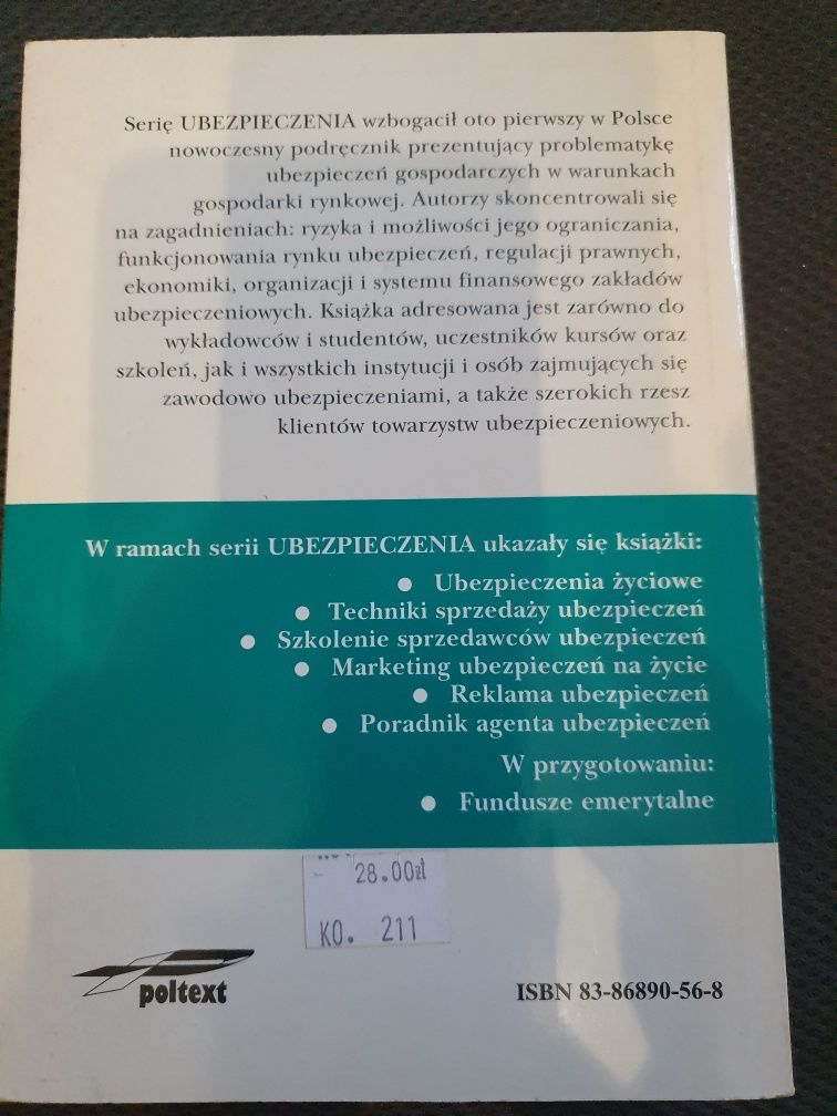 Ubezpieczenia gospodarcze Tadeusz Sangowski 1998