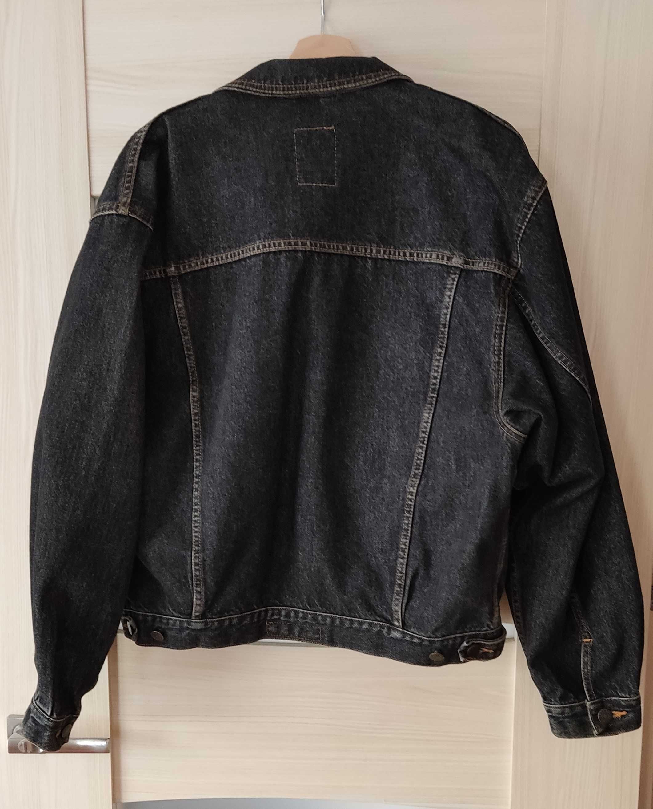 Czarna, męska kurtka jeansowa Dallas - Vintage