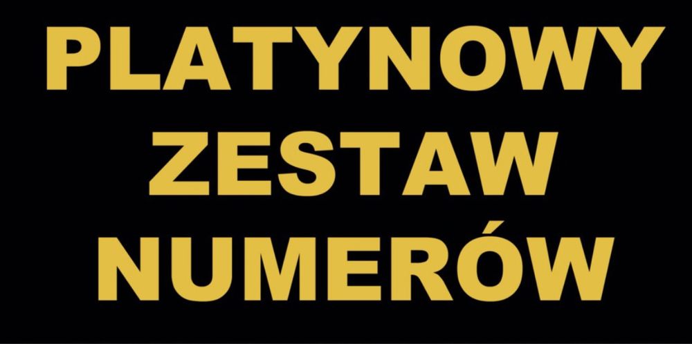 Zlote numery ‼️ Super - sprawdź ! ( Warszawa & Sosnowiec)