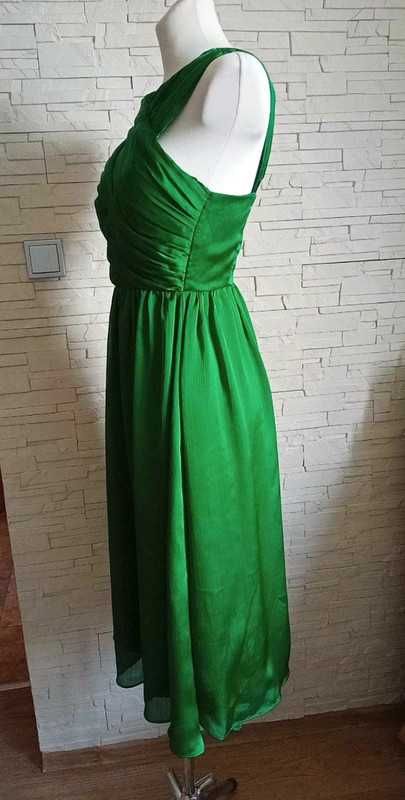 Sukienka midi, zielona, impreza H&M