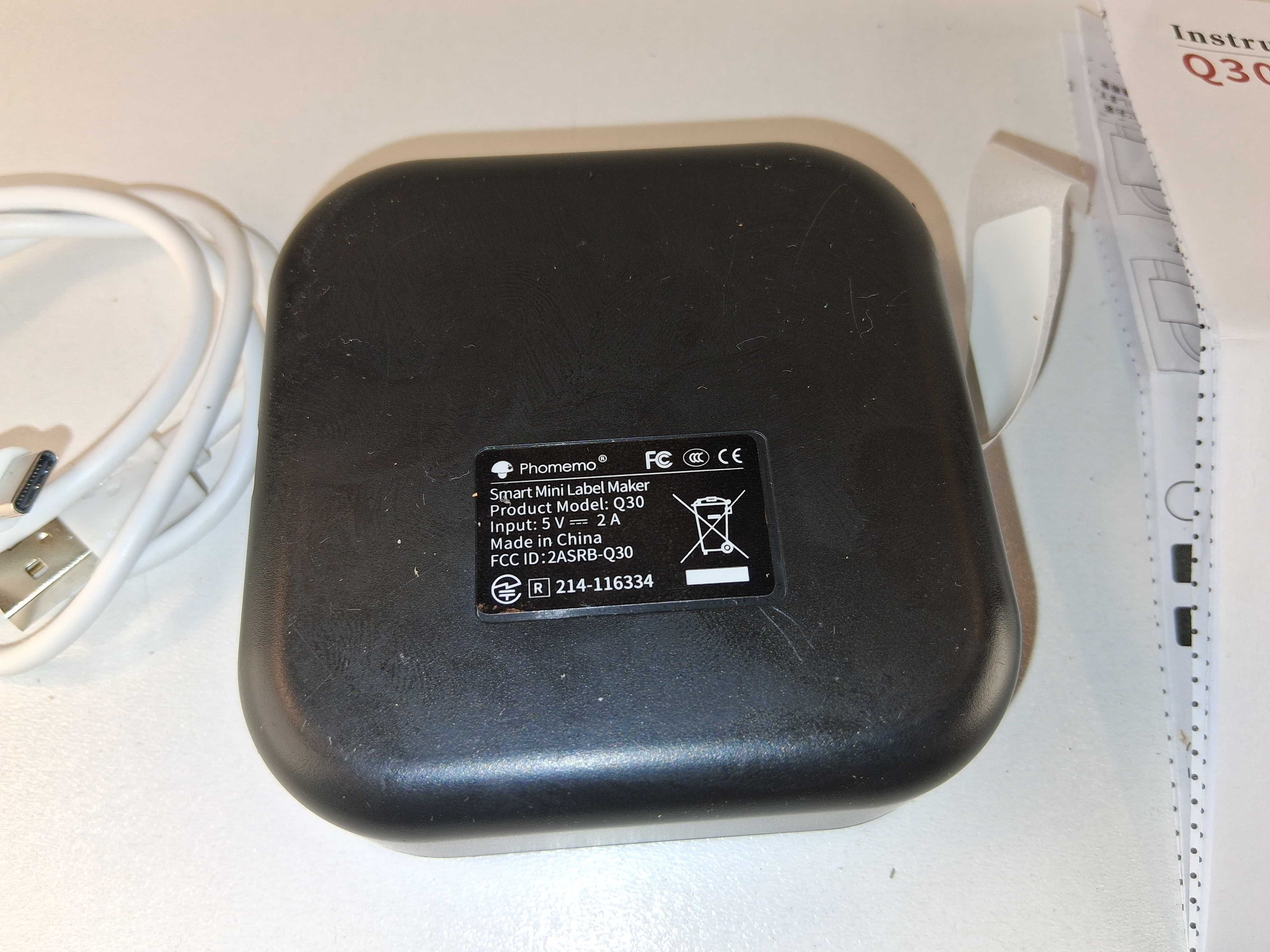 E133 Mini Drukarka Termiczna Phomemo Q30 Do Etykiet Naklejek Bez Tuszu