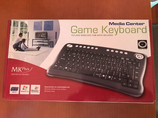 MK Plus Media center Keyboard - Teclado + rato wireless