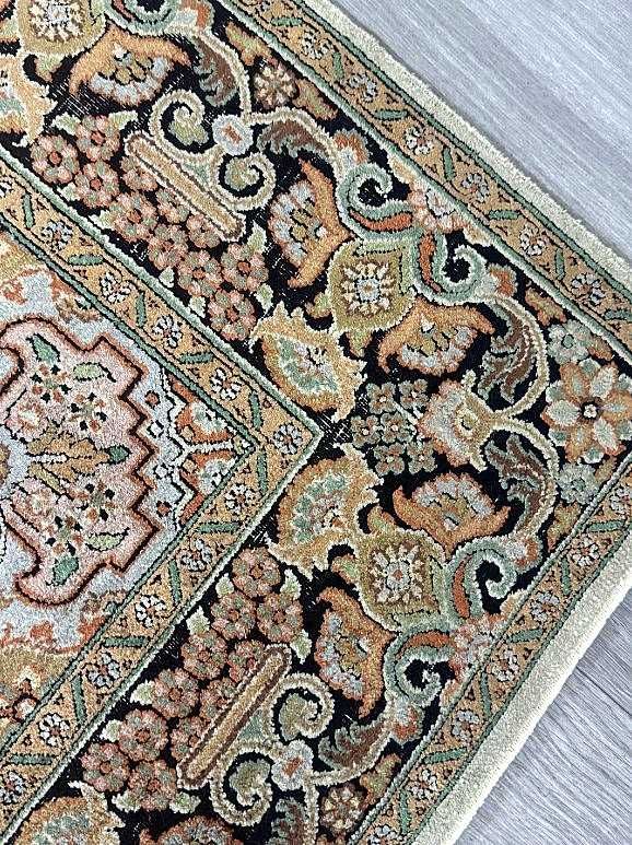 Tapete oriental PERSA de CAXEMIRA c/ 212cmx137 cm, SEDA s/LÃ CAXEMIRA
