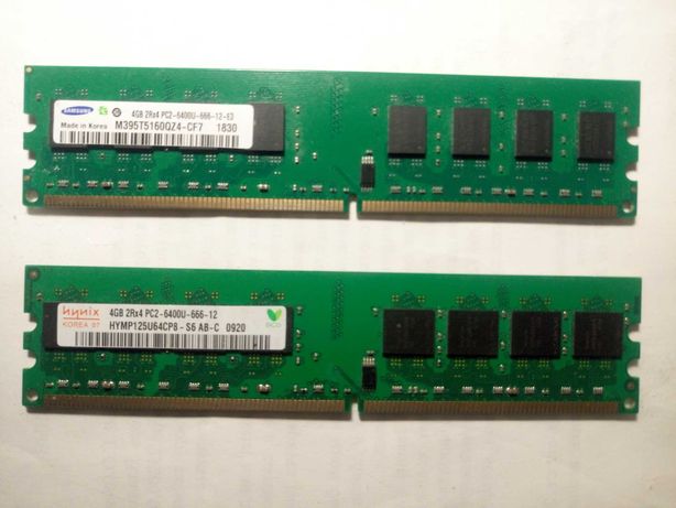 Оперативна память ОЗУ DDR2 8Gb (2x4Gb) PC2 6400U 800Mhz