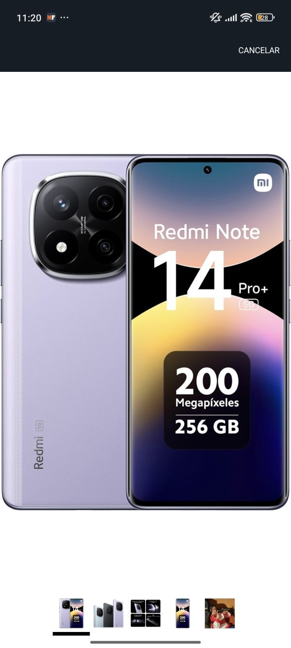 Xiaomi Redmi Note 14 Pro+ 8GB RAM 256GB Memoria