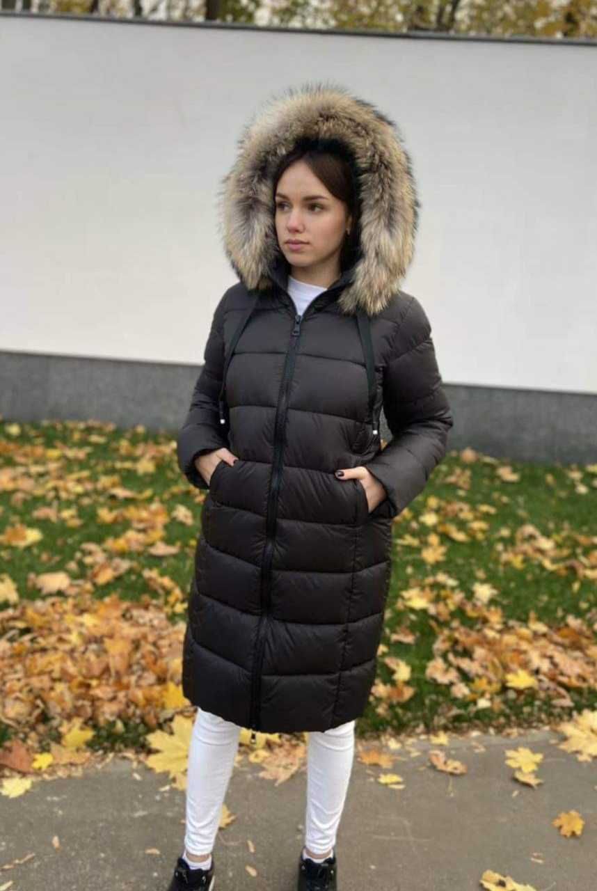куртка зима єко пух натуральний єнот
