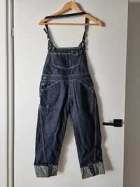 Tommy Hilfiger Denim ogrodniczki rybaczki retro jeans styl newyork S M