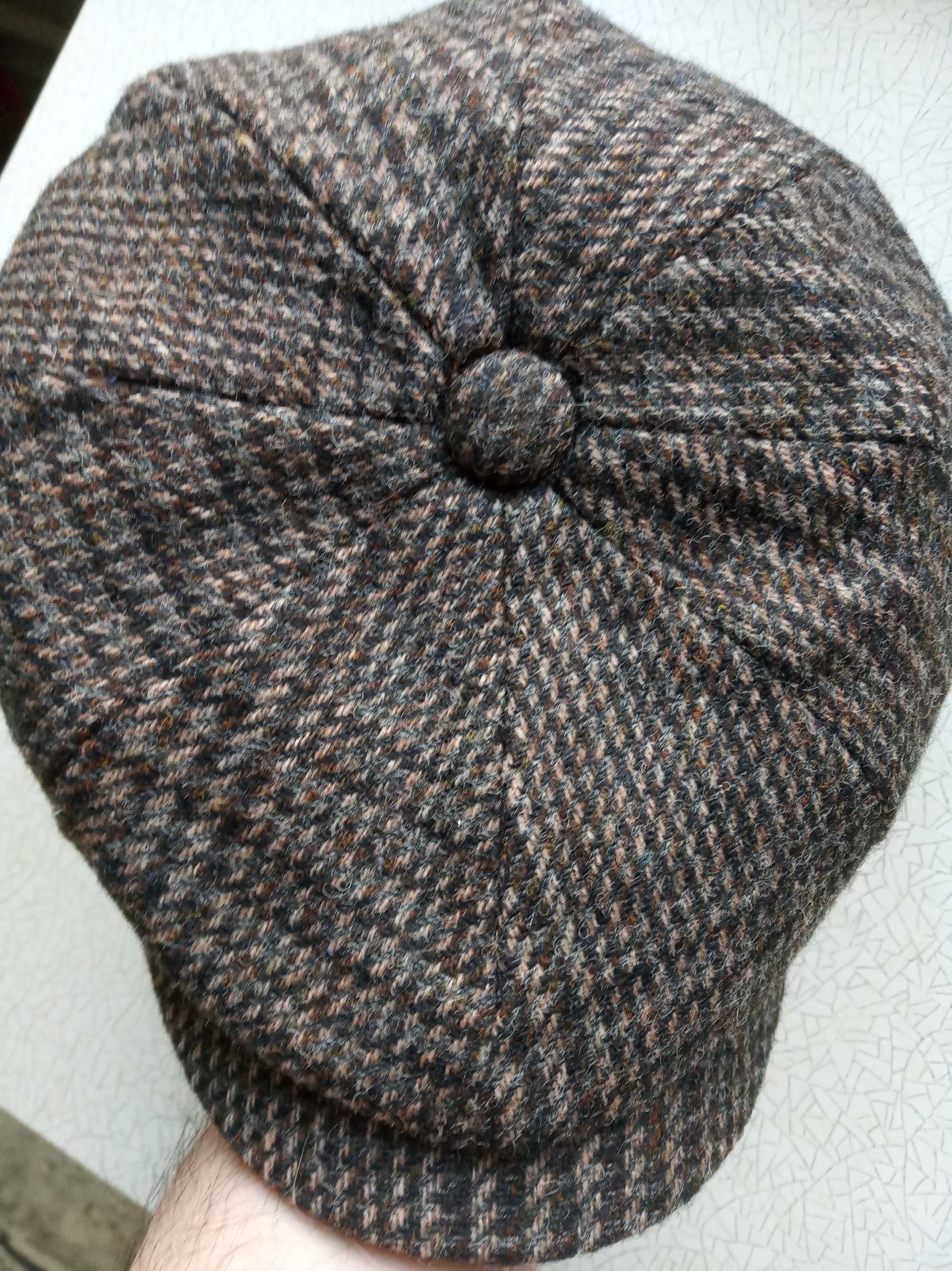 Кепки 6, 8-клинки твидовые Harris Tweed, Moon, размер 57-58 см