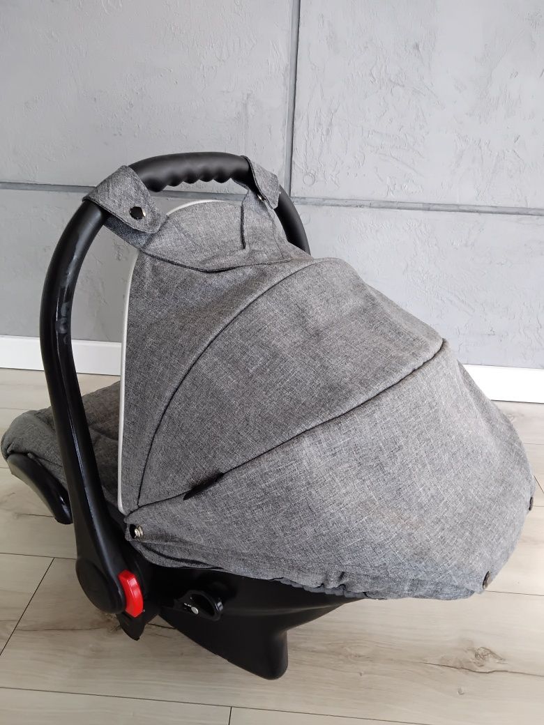 Fotelik samochodowy nosidełko dla noworodka 0-10 kg szare