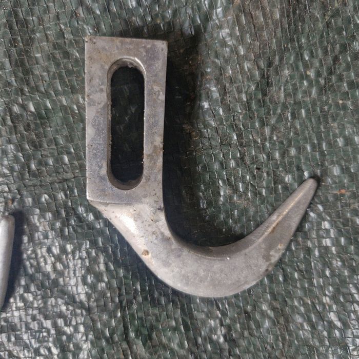 6x Hak aluminiowy, wieszak industrial loft Mocowanie prostokątne DIY