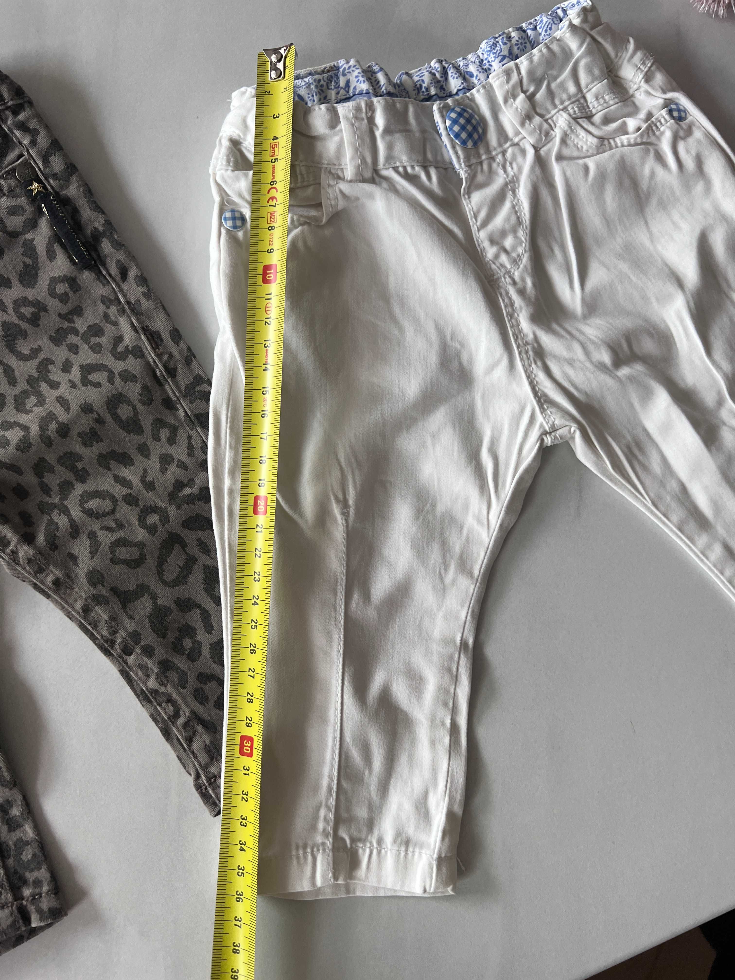 2 pak spodni białe Zara baby, w panterkę Baby K - r 3-6 miesiąca 68