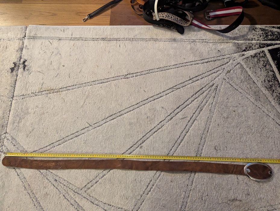 Pasek brązowy skórzany Calvin Klein