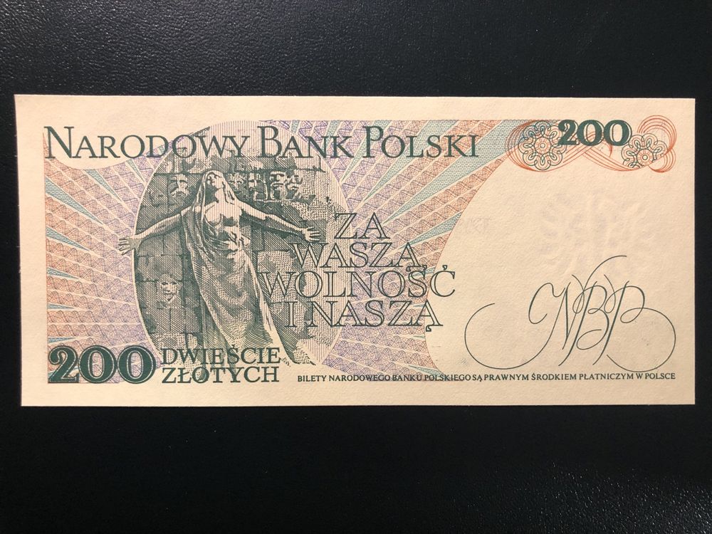 Banknot 200 złotych seria EN 1988 banknoty prl zł