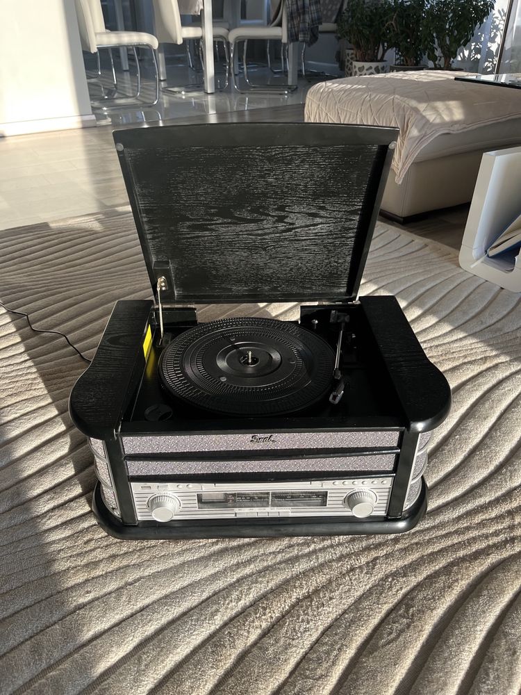 Gramofon vintage Dual-Stereo-Nostalgie-Komplettanlage czarny