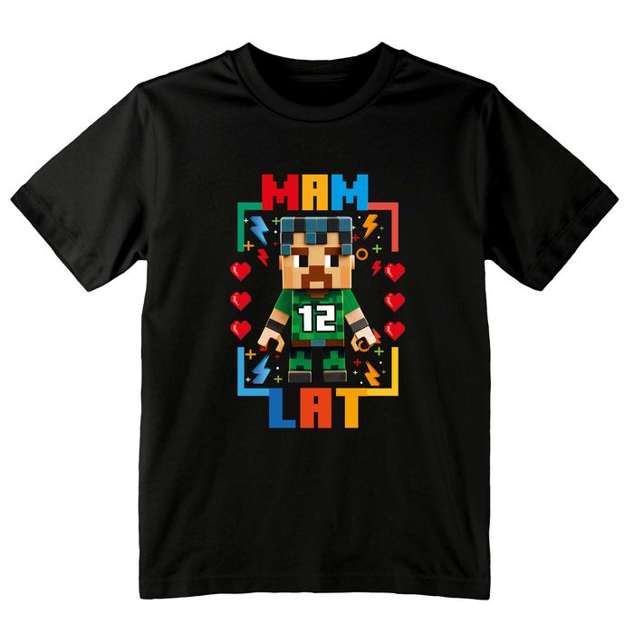 koszulka urodziny 12 lat, koszulka Minecraft, koszulka gra Minecraft