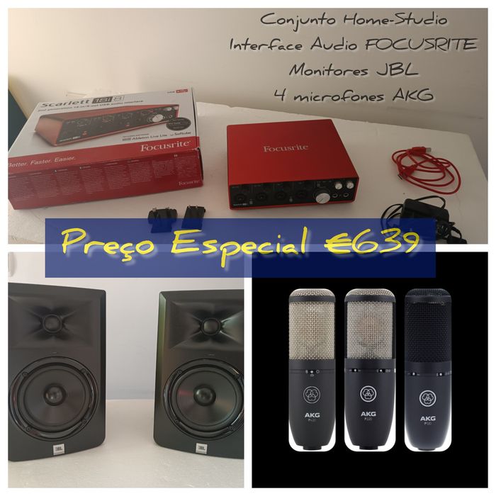 Kit Home-Studio Conjunto para poder Gravar voz e instrumentos