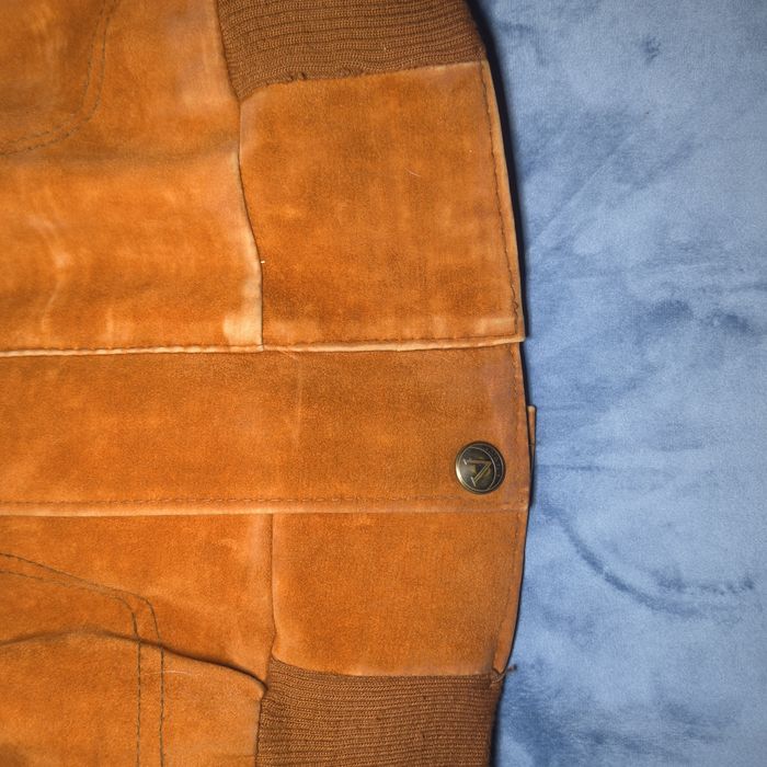 Бомбер кожаный - замшевый