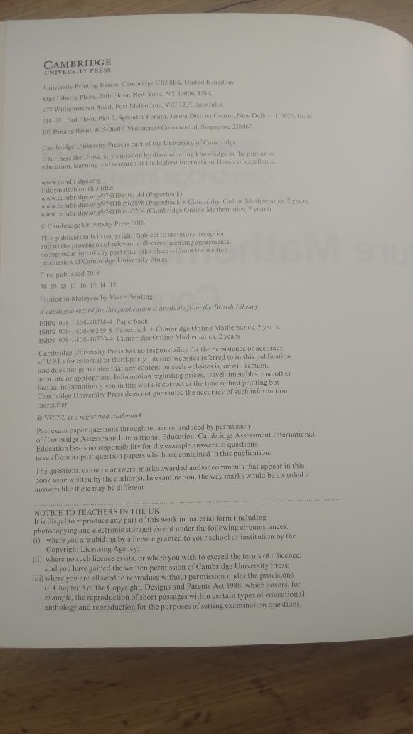 Cambridge International AS & A Level Mathematics: Pure Mathematics 1