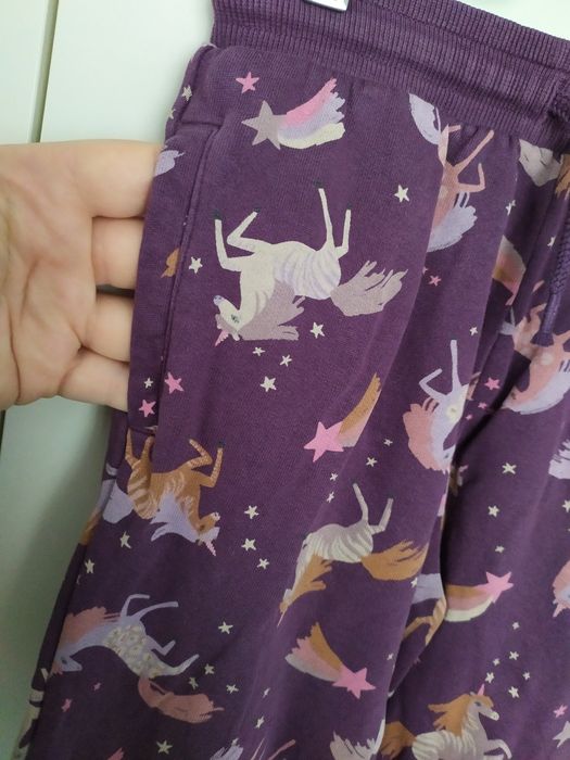 Next 134 spodnie dresowe jednorożec