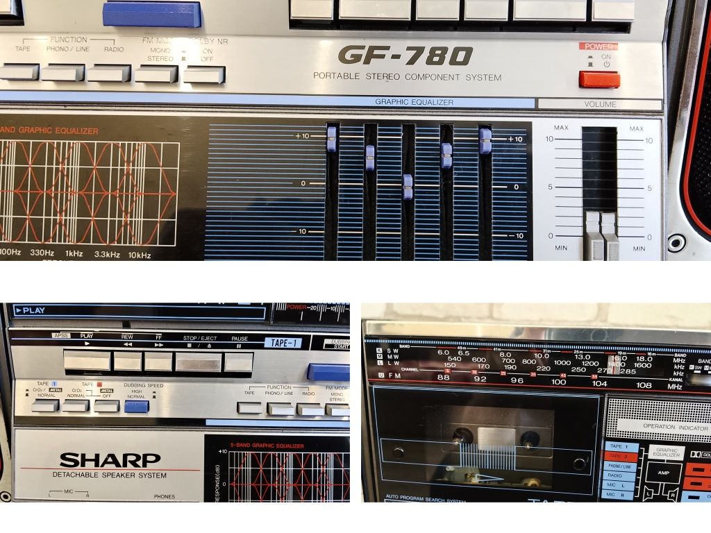 SHARP GF-780. Potable Stereo Component System