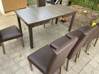 stół rozkladany z 6 krzesłami wymiary : 165/83 cm