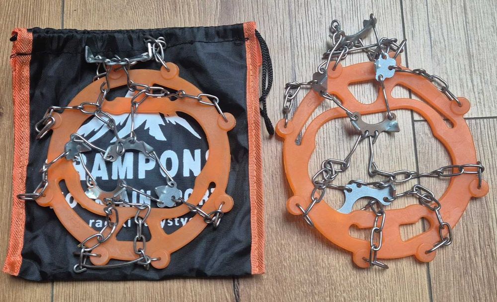 RACZKI ,nakładki, kolce na buty ,crampons, 50 par x19 zl