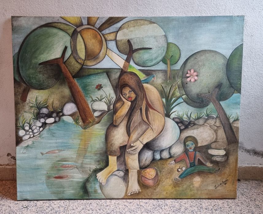 Tela Desenho a mão pequeno defeito na tela