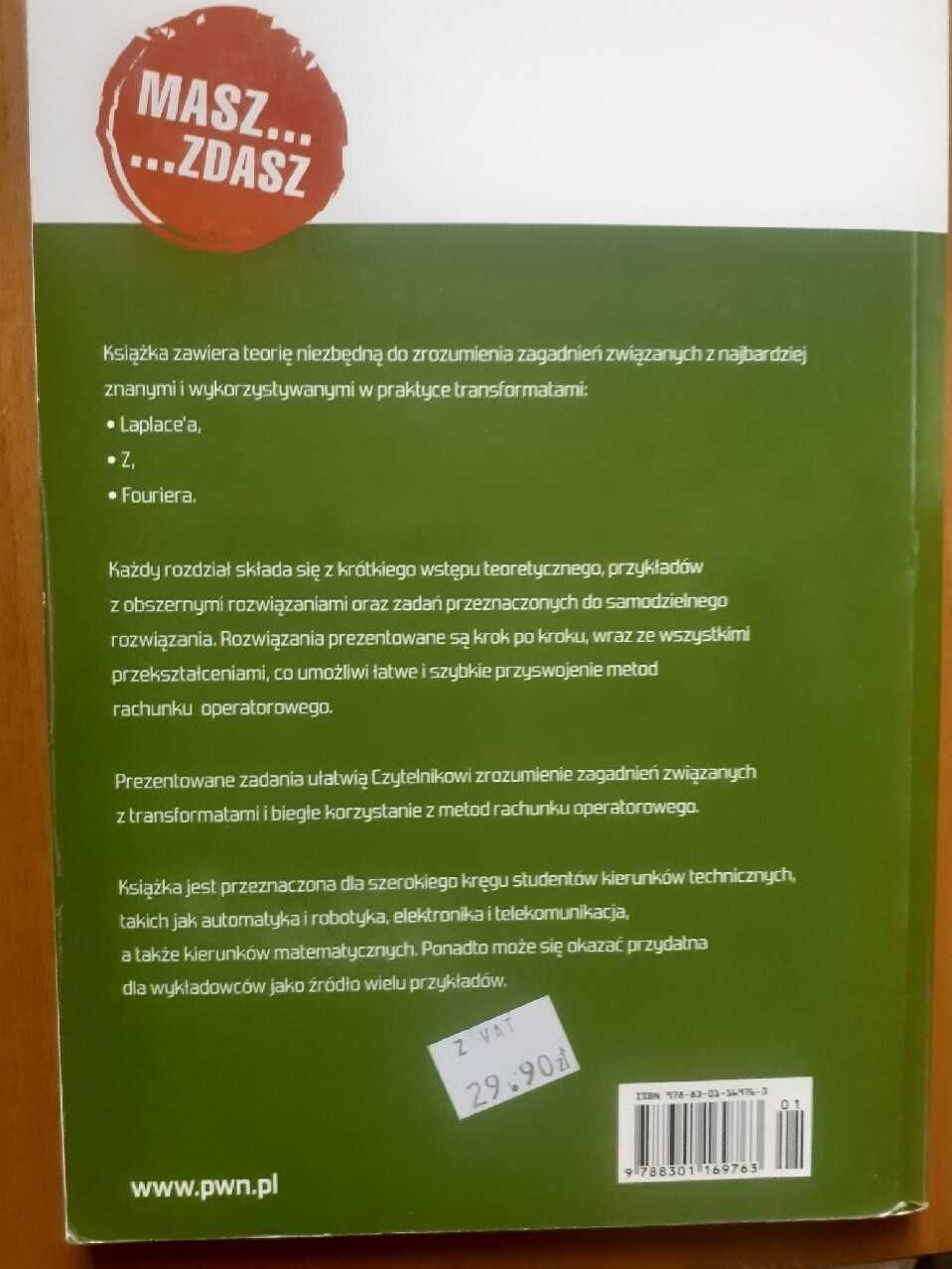 Rachunek operatorowy Metody rozwiązywania zadań