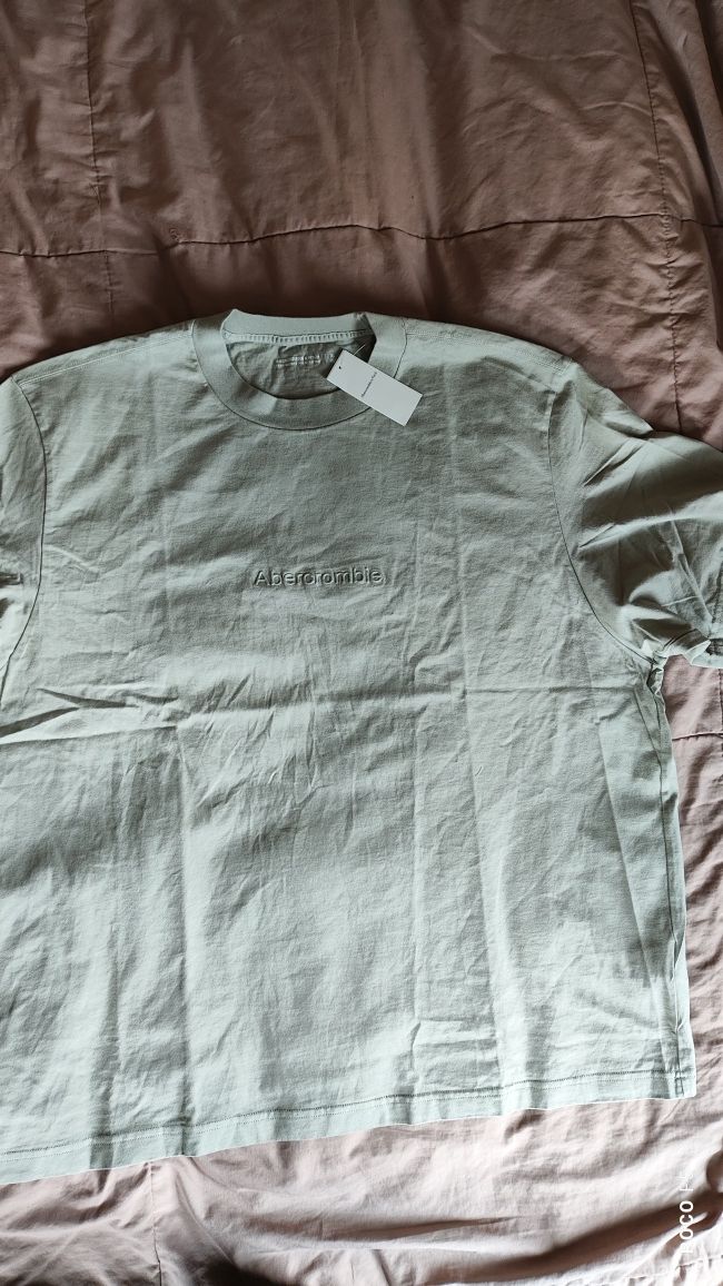 Abercrombie & Fitch oliwkowy t-shirt rozm XL jak XXL