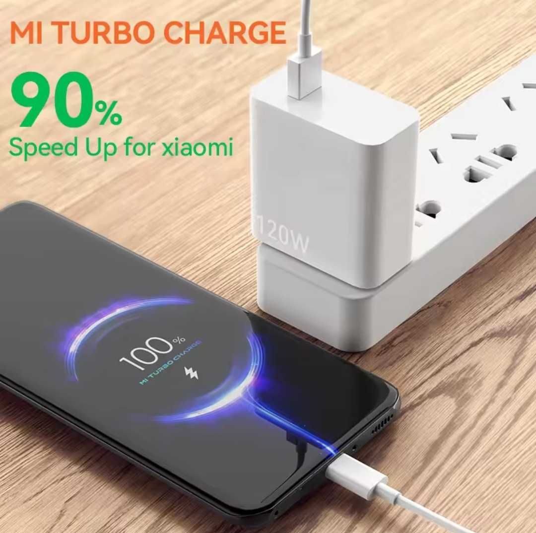 Przewód ładowarki Xiaomi 2m do 120W 6A Mi Turbo Charge. biały